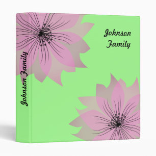 Elegant lilac flower 3 ring binder