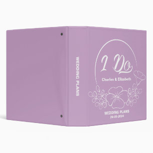 elegant Lilac i do wedding album plans Binder