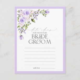 Elegant Lilac Lavender Floral Date Ideas Postcard
