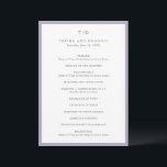 Elegant Lilac Monogram Modern Wedding Program<br><div class="desc">Modern wedding programs featuring a clean design with serif and script fonts.</div>