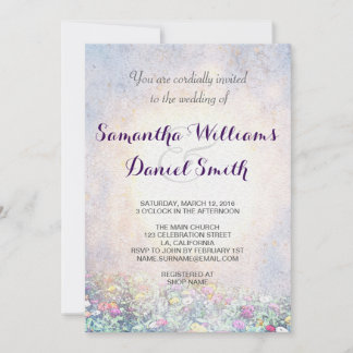 Elegant Lilac Nature Wedding Invitation
