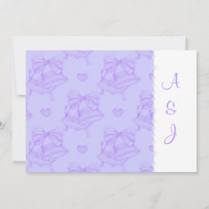 ELEGANT LILAC WEDDING BELLS INVITATION