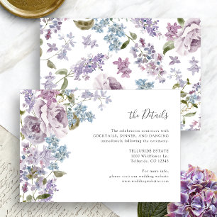 Elegant Lilac Wedding Enclosure Card