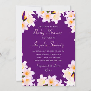 Elegant Lilies Baby Shower Invitation