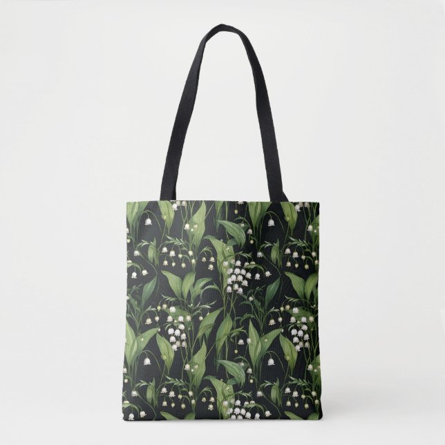 Elegant Lilly of the valley pattern  Tote Bag (Front)