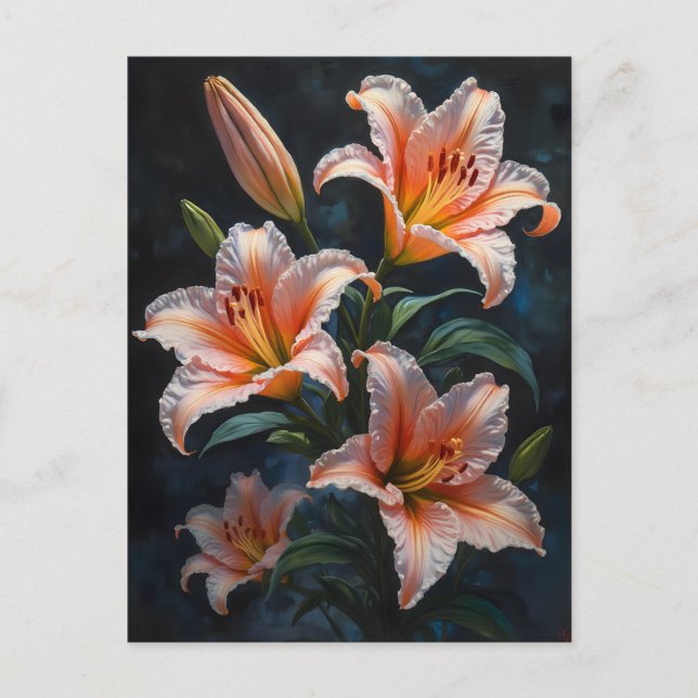 Elegant Lily Flower Art – Premium Prints & Unique  Postcard (Front)