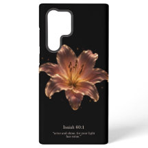 Elegant Lily Flower Scripture Phone Case
