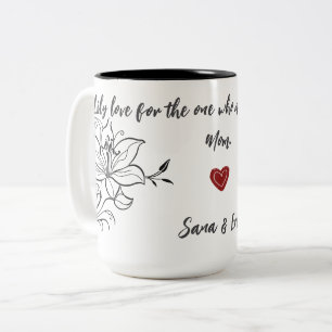 Elégant Lily Mère Fête de la Mug Cadeau