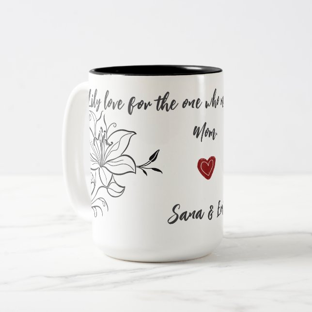 Elégant Lily Mère Fête de la Mug Cadeau (Devant gauche)