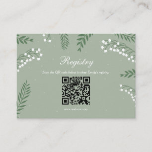 Elegant Lily of the Valley Bridal Shower Registry Enclosure Card