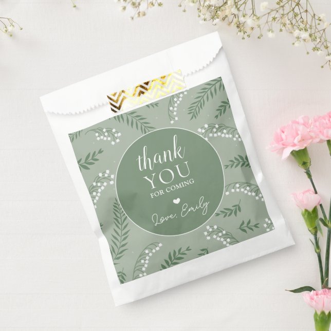Elegant Lily of the Valley Garden Bridal Shower Favour Bag (Sealed)