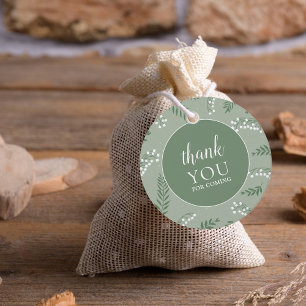 Elegant Lily of the Valley Garden Bridal Shower Favour Tags