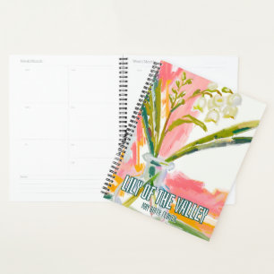 Elegant Lily of the Valley May Birth Month Flower Planner