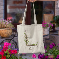 Elegant Lily of the Valley Monogram L Custom Name