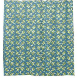 Elegant Lily-of-the-Valley Pattern on Blue
