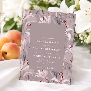 Elegant Lily Wedding Invitation – Timeless Floral 