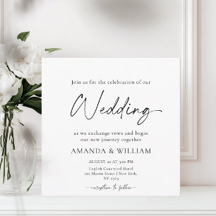 Elegant Lily Wedding Invitation – Timeless Floral 