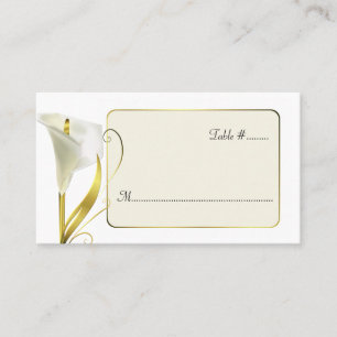Elegant Lily Wedding Reception Place Cards