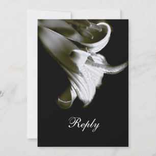 Elegant Lily Wedding Reply Invitation