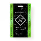 Elegant Lime Green Foil Black Marble VIP Event