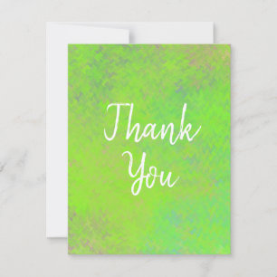 Elegant Lime Green Marbling Artsy Thank You Card