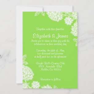 Elegant Lime Wedding Invitations