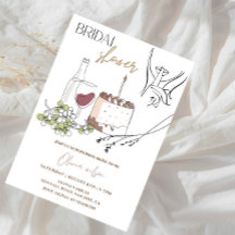 Elegant Line Art Bridal Shower Party