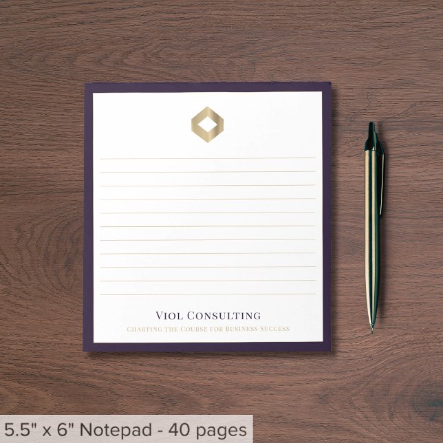 Elegant Lined Custom Logo  Notepad (Creator Uploaded)