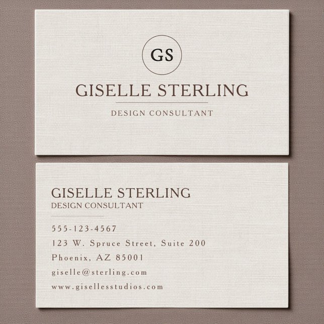 Elegant Linen Business Card (Creator Uploaded)