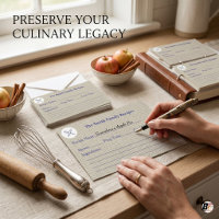 Elegant Linen Custom Family Heritage Recipe