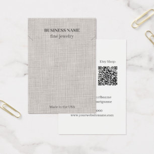 Élégant Linge QR Code Bijoux Collier d'affaires