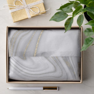 Elegant liquid gold glitter marble pattern tissue paper