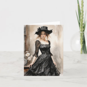 Elegant Little Black Dress Vintage LBD Style  Card