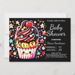 Elegant Little Online Muffin Boy Baby Shower Invitation