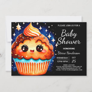 Elegant Little Pastry Bliss Muffin Boy Baby Shower Invitation
