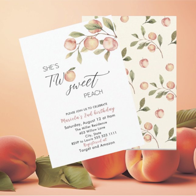 Elegant Little Peach Watercolor  Baby Shower Invitation (Creator Uploaded)