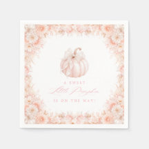 Elegant Little Pumpkin Bow Baby Shower