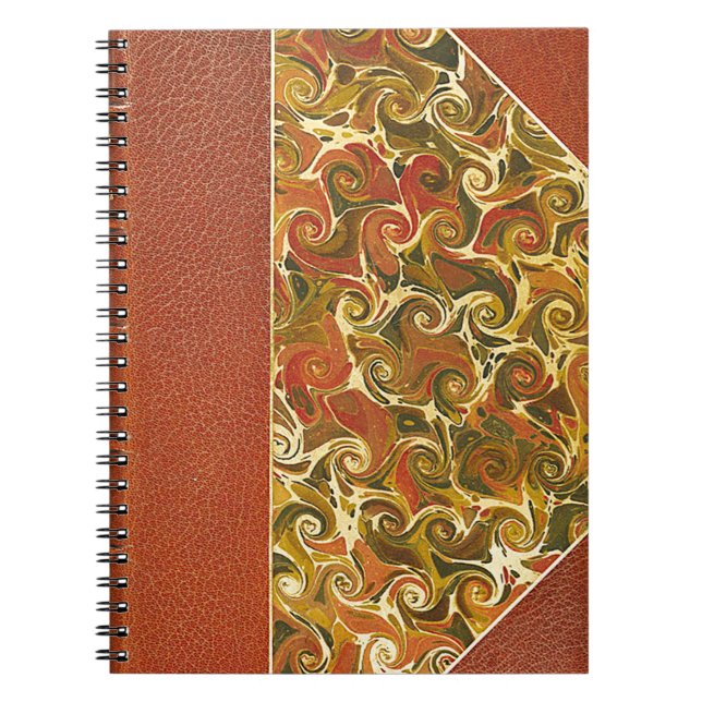 Élégant livre d'antiquités, Motif de swirl orné (Devant)