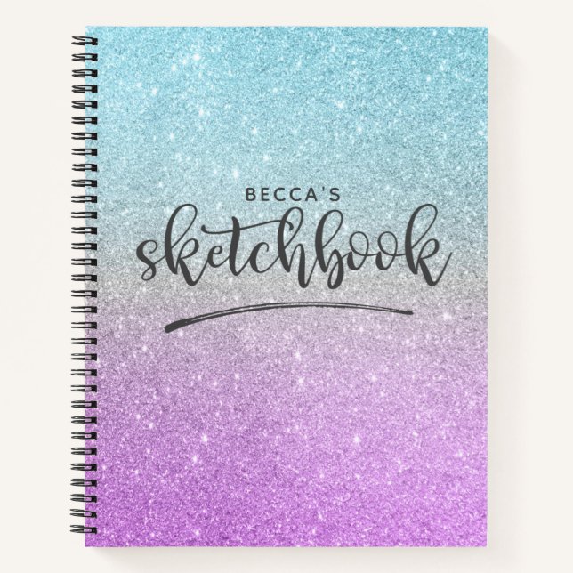 Elégant Livre de croquis Ombre Parties scintillant (Devant)