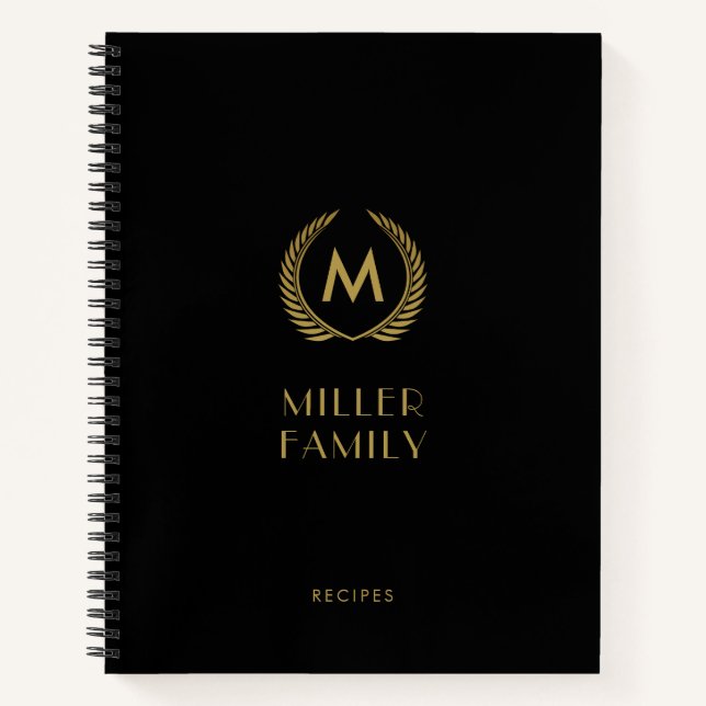 Élégant Livre de Recette de la famille Monogramme  (Devant)