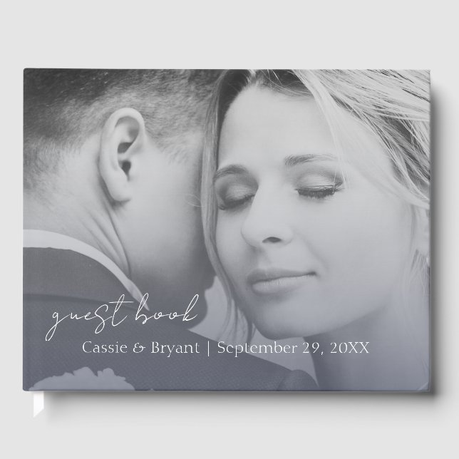 Elégant livre d'hôtes Mariage de la Marine moderne (Recto)