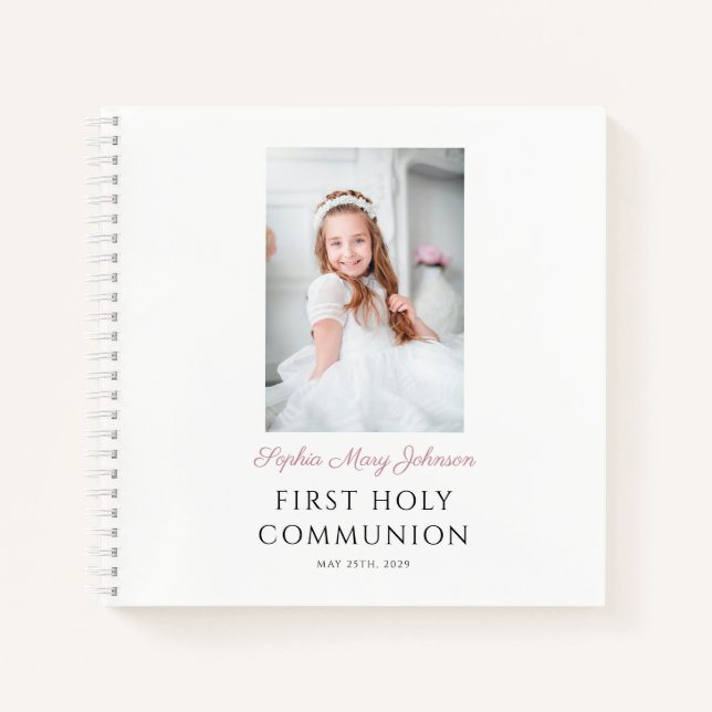 Elégant livre d'or de la première communion de fil (Devant)