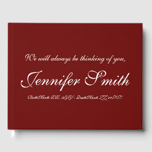 Elégant livre d'or funéraire