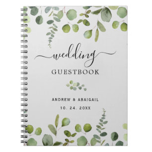 Elégant livre d'or Mariage Eucalyptus