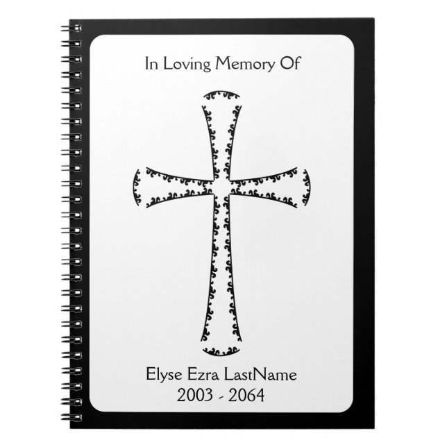 élégant livre funéraire croisé (Devant)