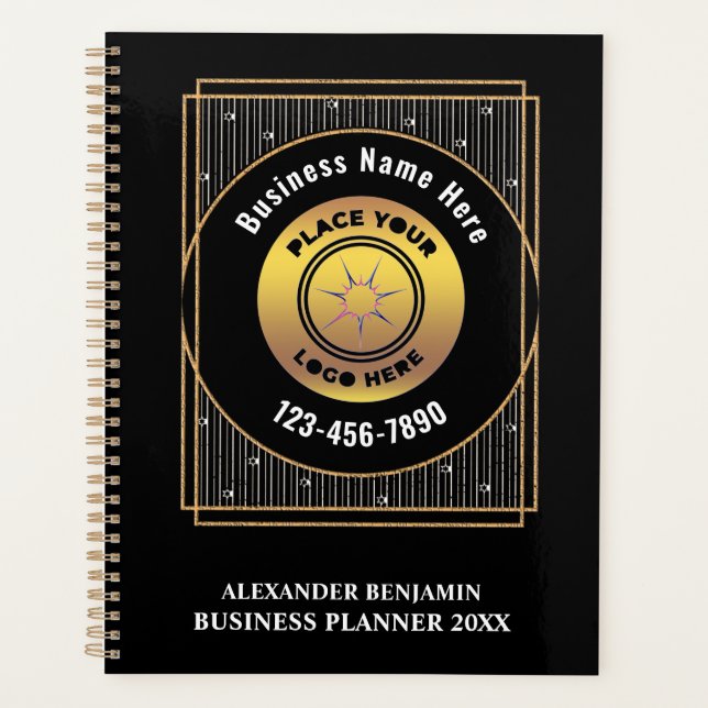 Élégant Logo Black Gold Professionnel Personnalise (Devant)
