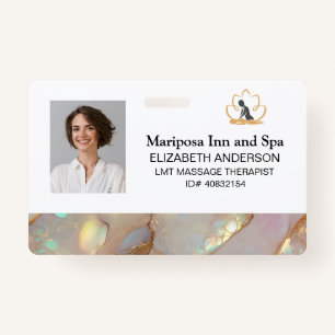 Elegant Logo Corporate Photo Employee Badge