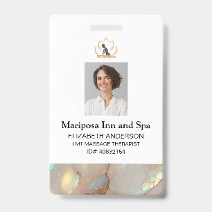 Elegant Logo Corporate Photo Employee Badge