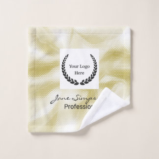 Elegant Logo Gold Texture Wash Cloth