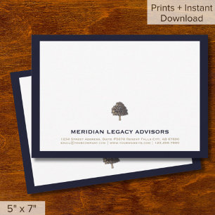 Élégant logo Golden Tree Cartes de notes professio